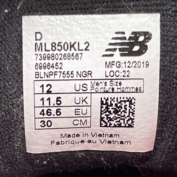 New Balance X Kawhi Leonard 850 Shoes Mens Sz 12 D Black Running Comfort Sneaker main image 9